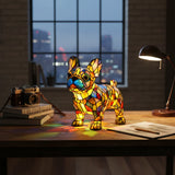Francuski Buldog — Vitražna lampa