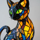 Mistična mačka — Vitražna lampa